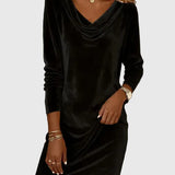 Zsófia - Laza Fazonú Velúr Ruha