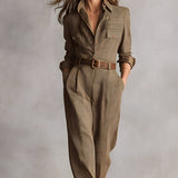 Celia | Kockás Overall Finom Részletekkel