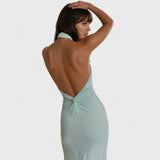 Elina - Halter dekoltúrás ruha