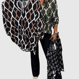 Noor – Grafikus mintás blúz