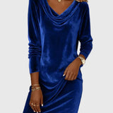 Zsófia - Laza Fazonú Velúr Ruha