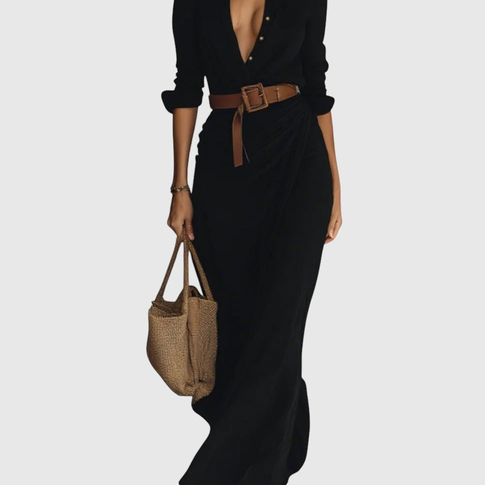 Klara – Elegáns dekoltázsú ruha