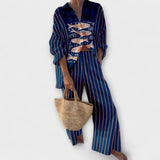 Zairín - Macskás motívumú szett kékben