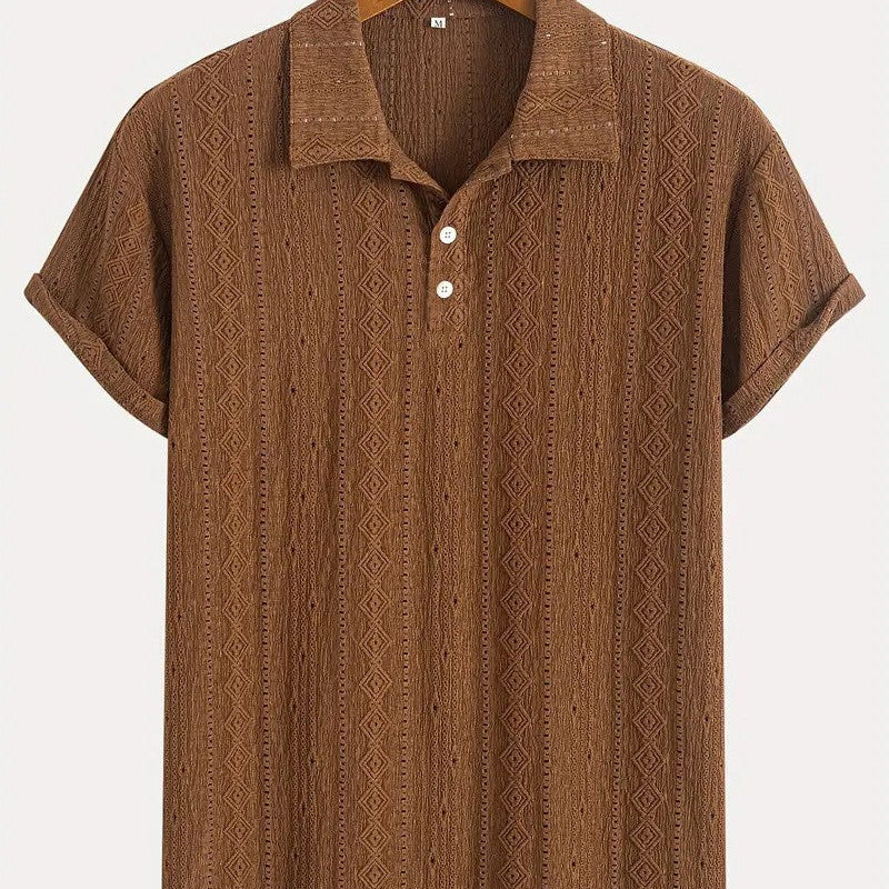 Tivadar – Finom kötött póló texturált dizájnnal