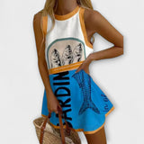 Isoria – Tengerész Stílusú Mini Ruha