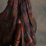 Beatriz | Övvel ellátott hosszú kockás ruha