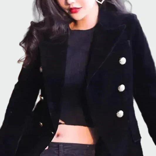 Réka - Elegáns fekete kabát