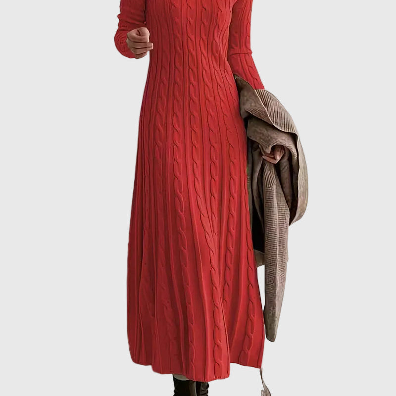 Vanessa - Elegáns Kötött Maxi Ruha