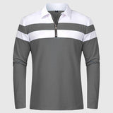 Ábel - Elegáns pulóver cipzárral és csíkokkal